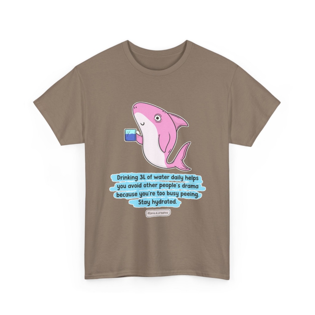 Pink Hydrated Shark Graphic Tee