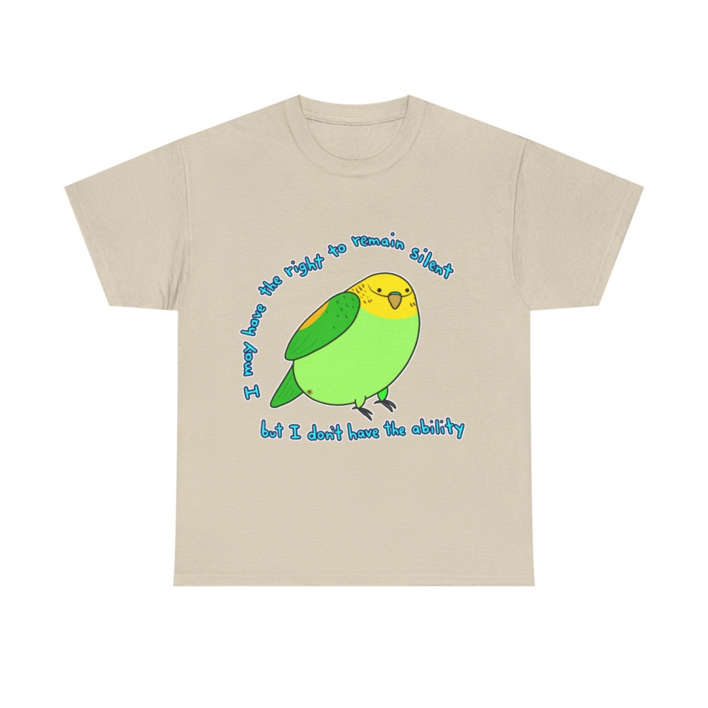 Silent Parrot Quote Graphic T-Shirt
