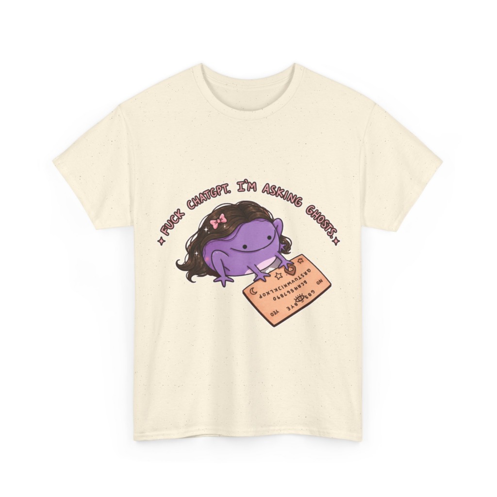 T-Shirt: Purple Frog 'Fuck ChatGPT' Ouija Design