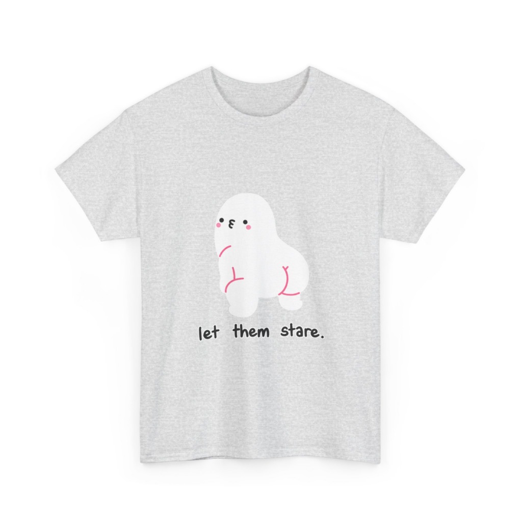 White "Let Them Stare" Creature Graphic Tee