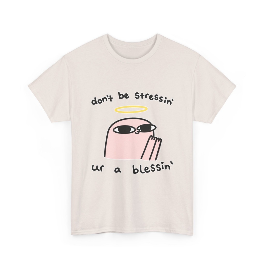 White Halo Blob 'Don't Be Stressin'' Graphic Tee