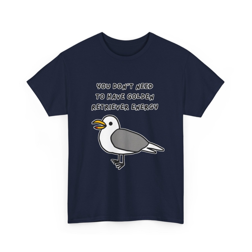 Seagull 'Golden Retriever Energy' Graphic T-Shirt