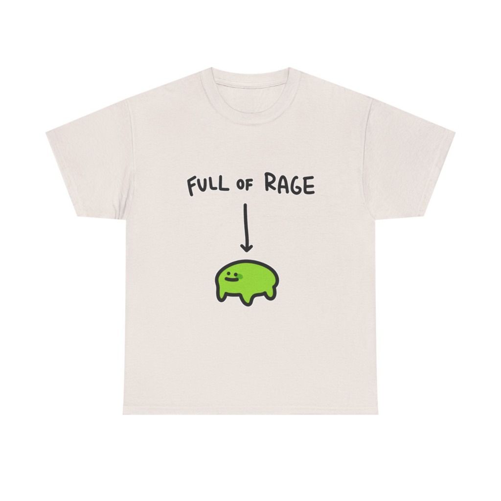 White Full Of Rage Happy Blob T-Shirt
