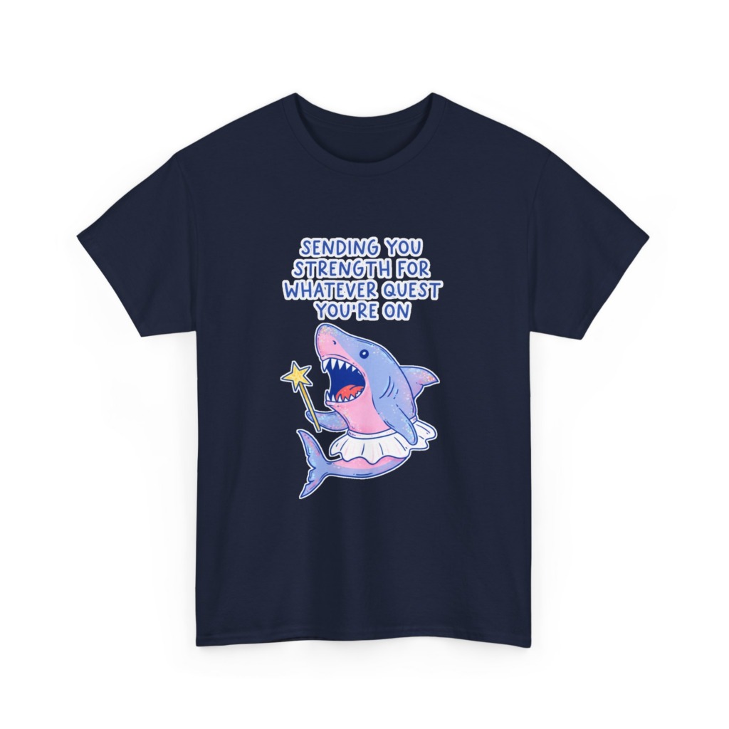 T-Shirt: Fairy Ballerina Shark Strength Quote