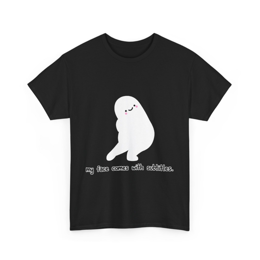 White 'My Face Comes With Subtitles' T-Shirt