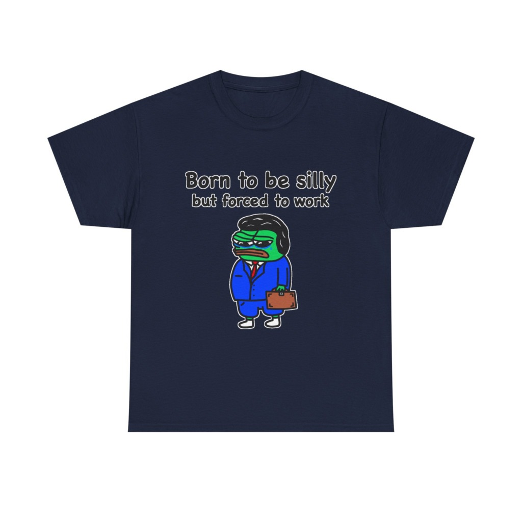 T-Shirt: Born to Be Silly Business Frog Graphic