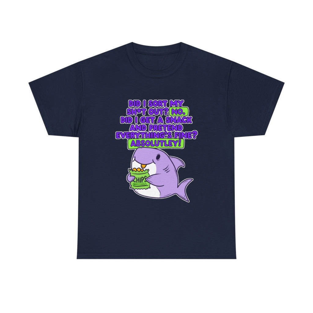 T-Shirt: Shark Eating Chips Funny Quote