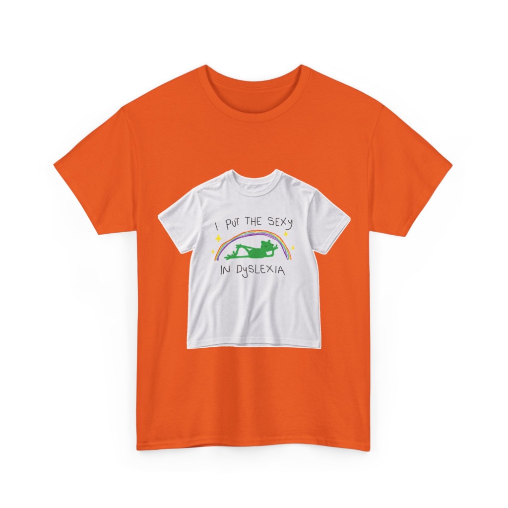 White 'I Put The Sexy In Dyslexia' Frog T-Shirt