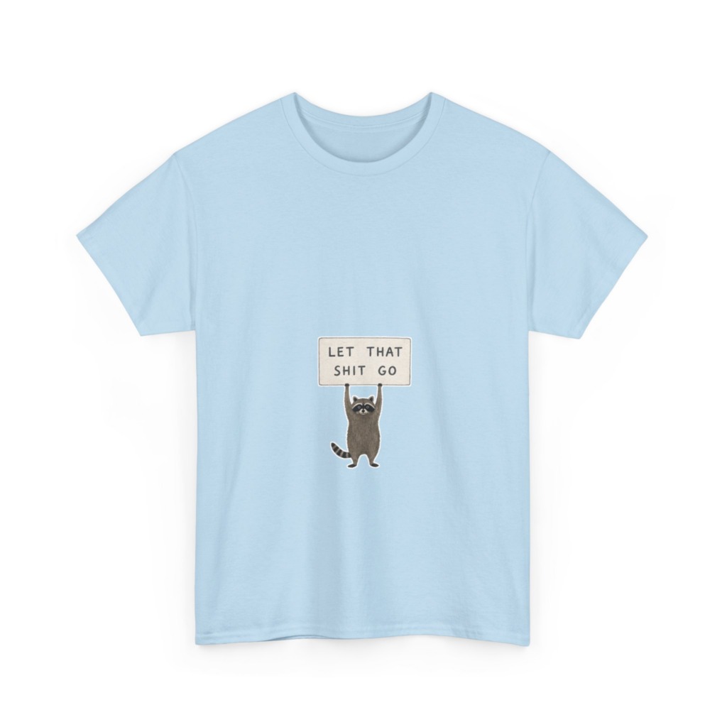 White Raccoon 'Let That Shit Go' Graphic T-Shirt