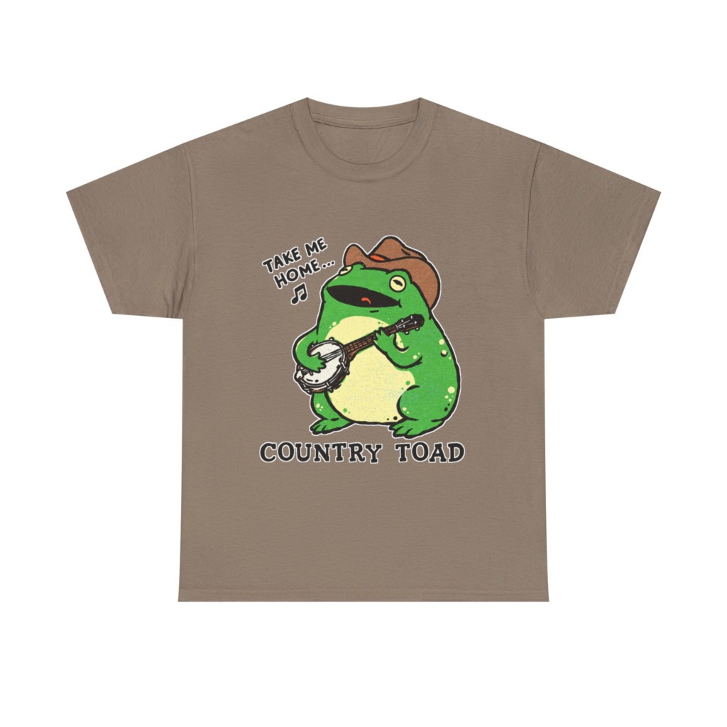Country Toad Banjo Frog Graphic T-Shirt