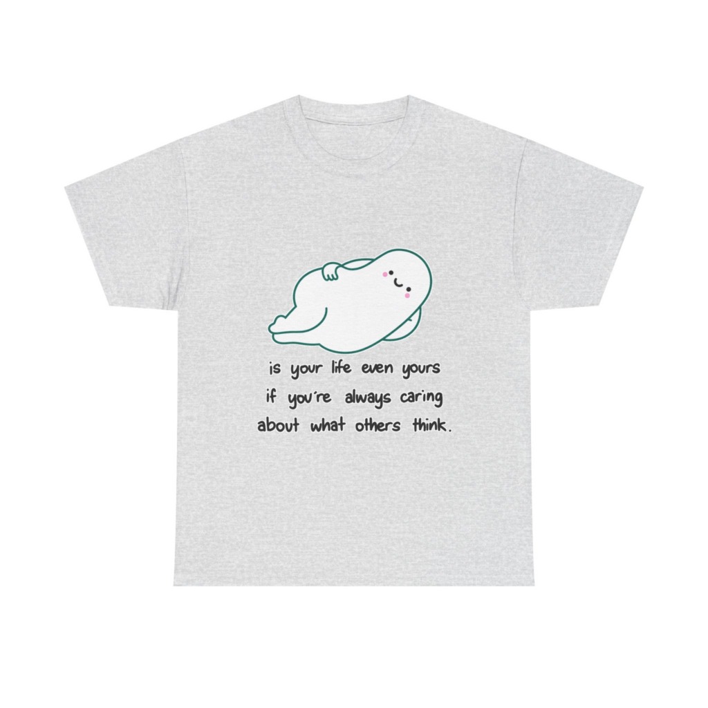 White 'Life Is Yours' Blob Graphic T-Shirt