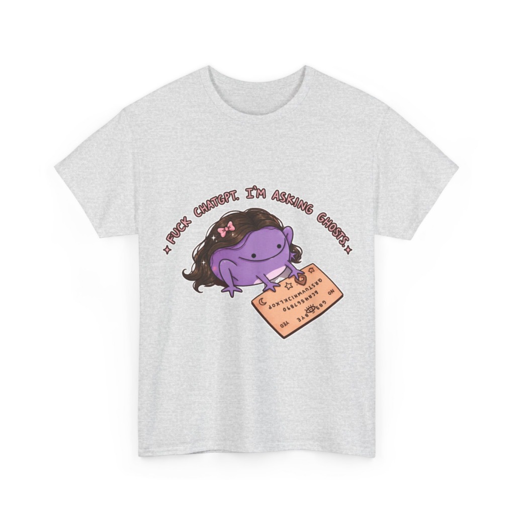 T-Shirt: Purple Frog 'Fuck ChatGPT' Ouija Design