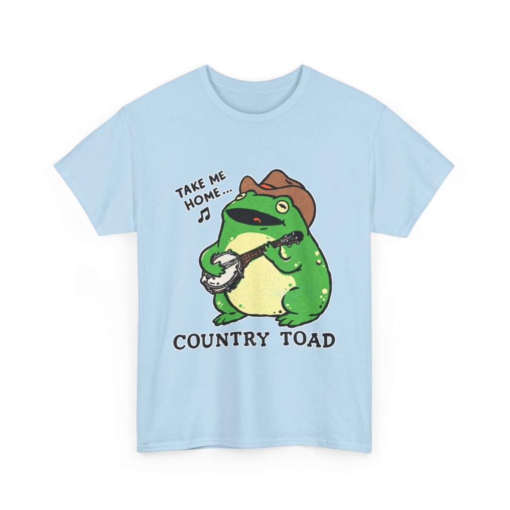Country Toad Banjo Frog Graphic T-Shirt