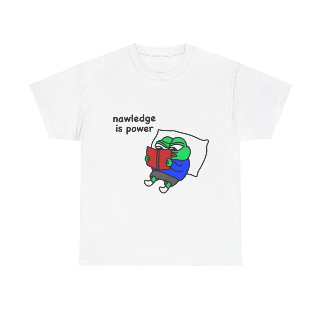 Pepe Frog 'Nawledge is Power' Graphic T-Shirt