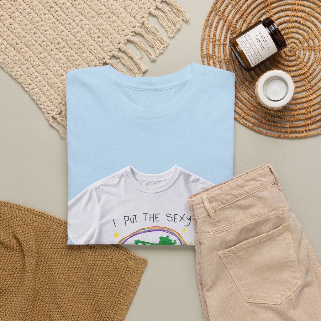 White 'I Put The Sexy In Dyslexia' Frog T-Shirt