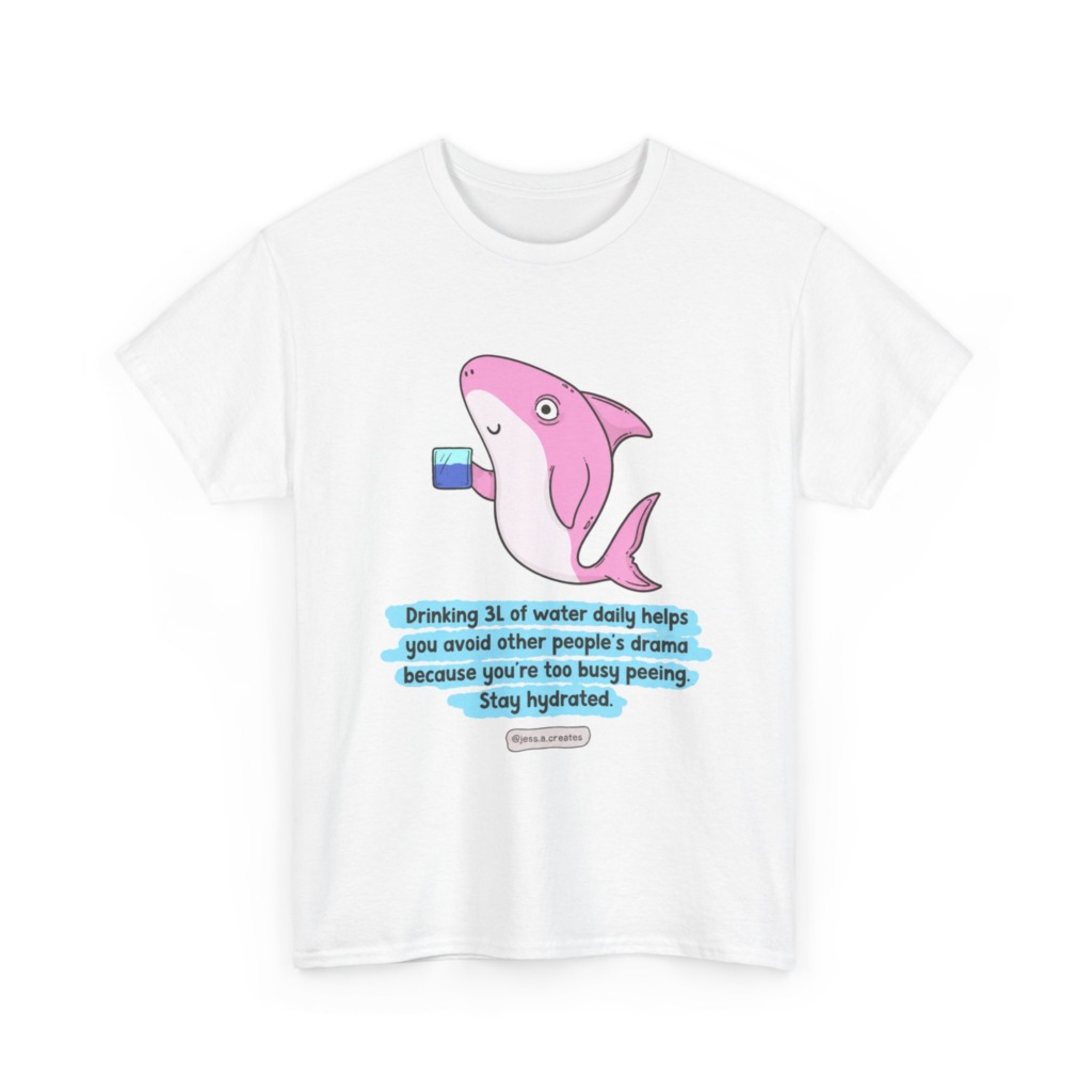 Pink Hydrated Shark Graphic Tee