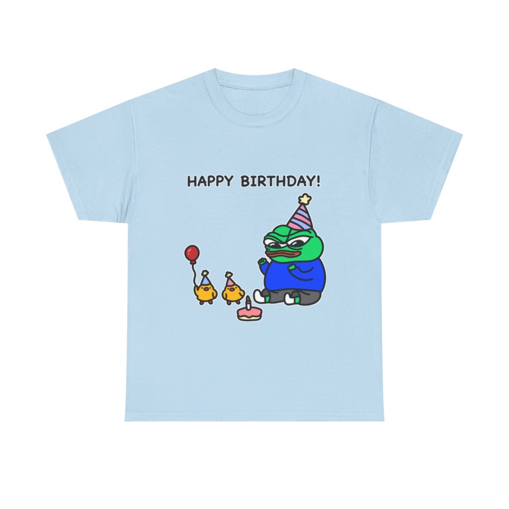 Happy Birthday Pepe Frog Party Graphic T-Shirt