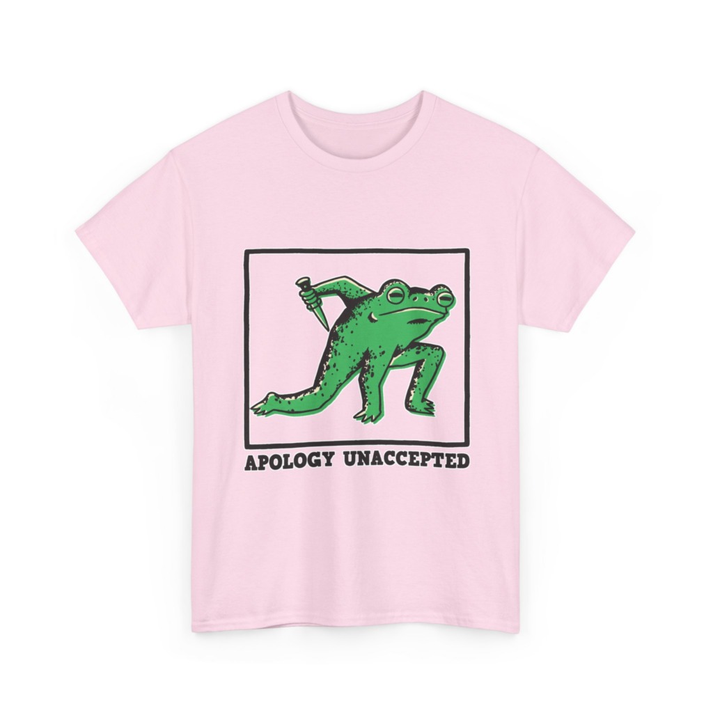 Apology Unaccepted Frog & Dagger Graphic T-Shirt