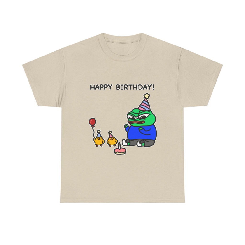 Happy Birthday Pepe Frog Party Graphic T-Shirt