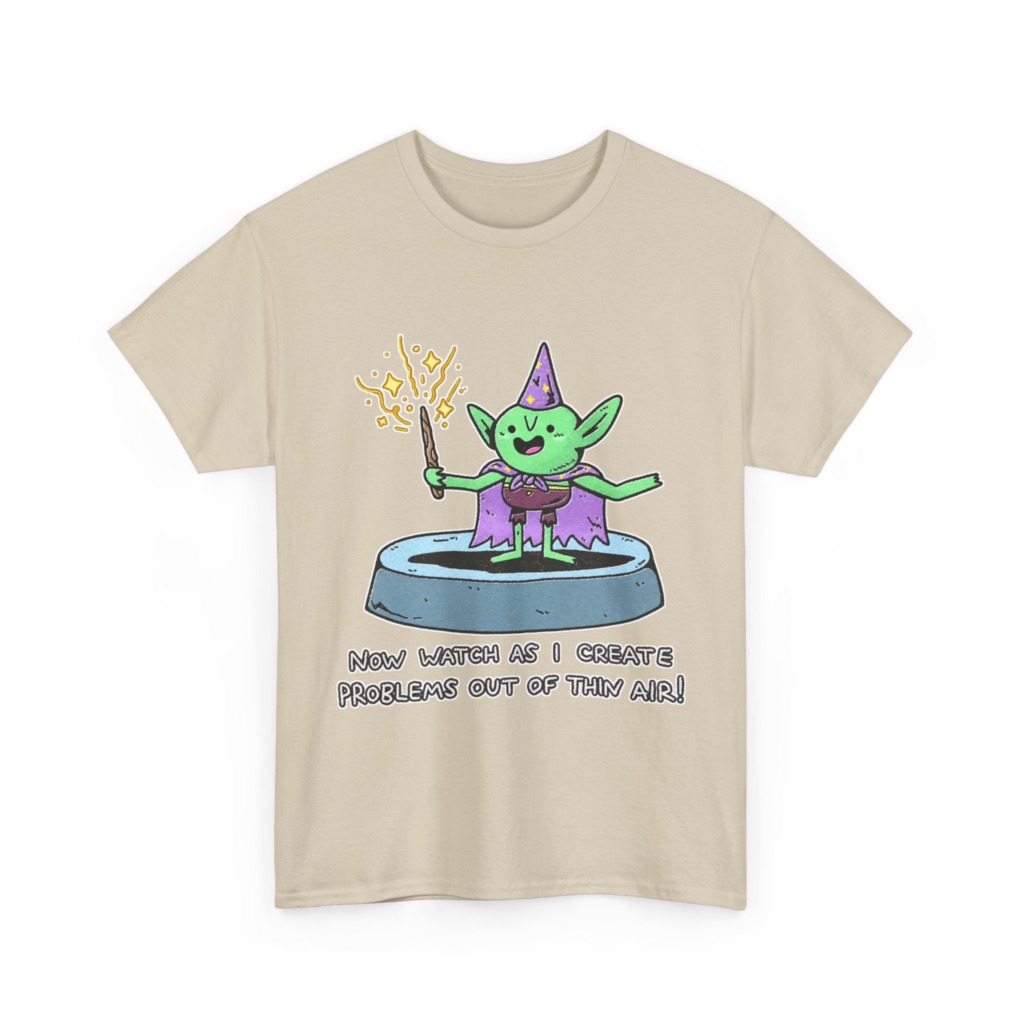 T-Shirt: Wizard Goblin Problem-Maker Graphic