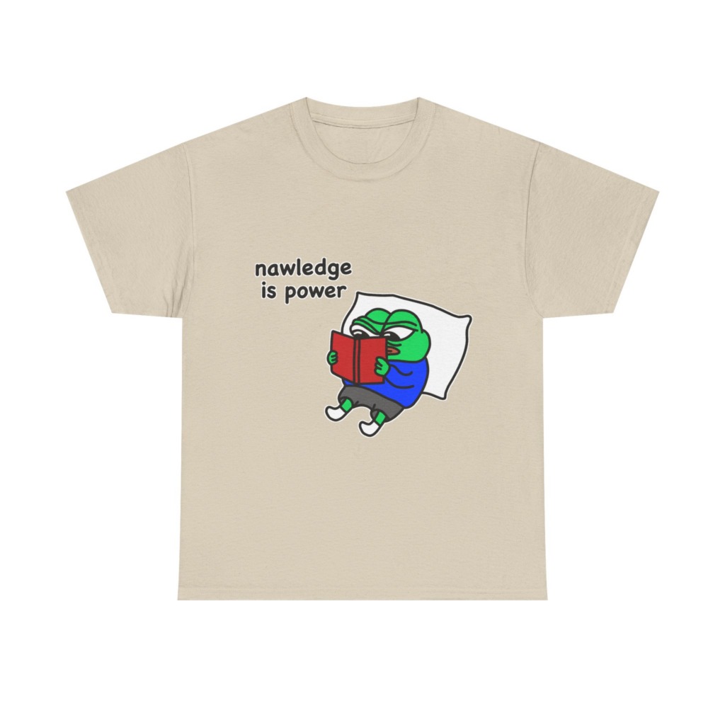 Pepe Frog 'Nawledge is Power' Graphic T-Shirt