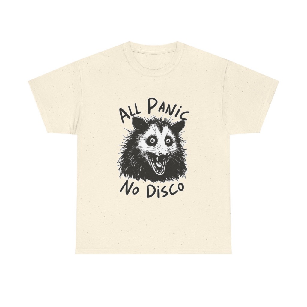 T-Shirt: All Panic No Disco Opossum Graphic