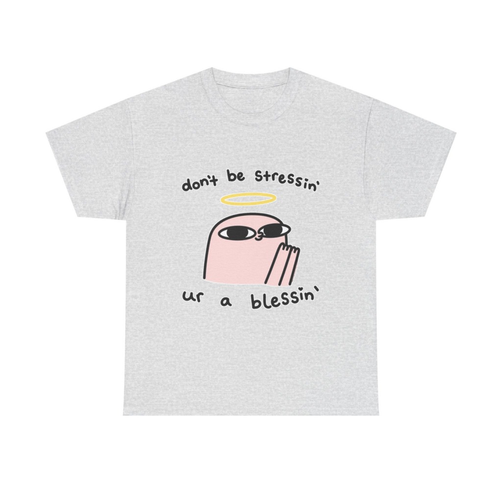 White Halo Blob 'Don't Be Stressin'' Graphic Tee