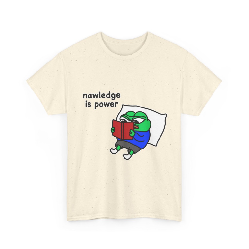 Pepe Frog 'Nawledge is Power' Graphic T-Shirt
