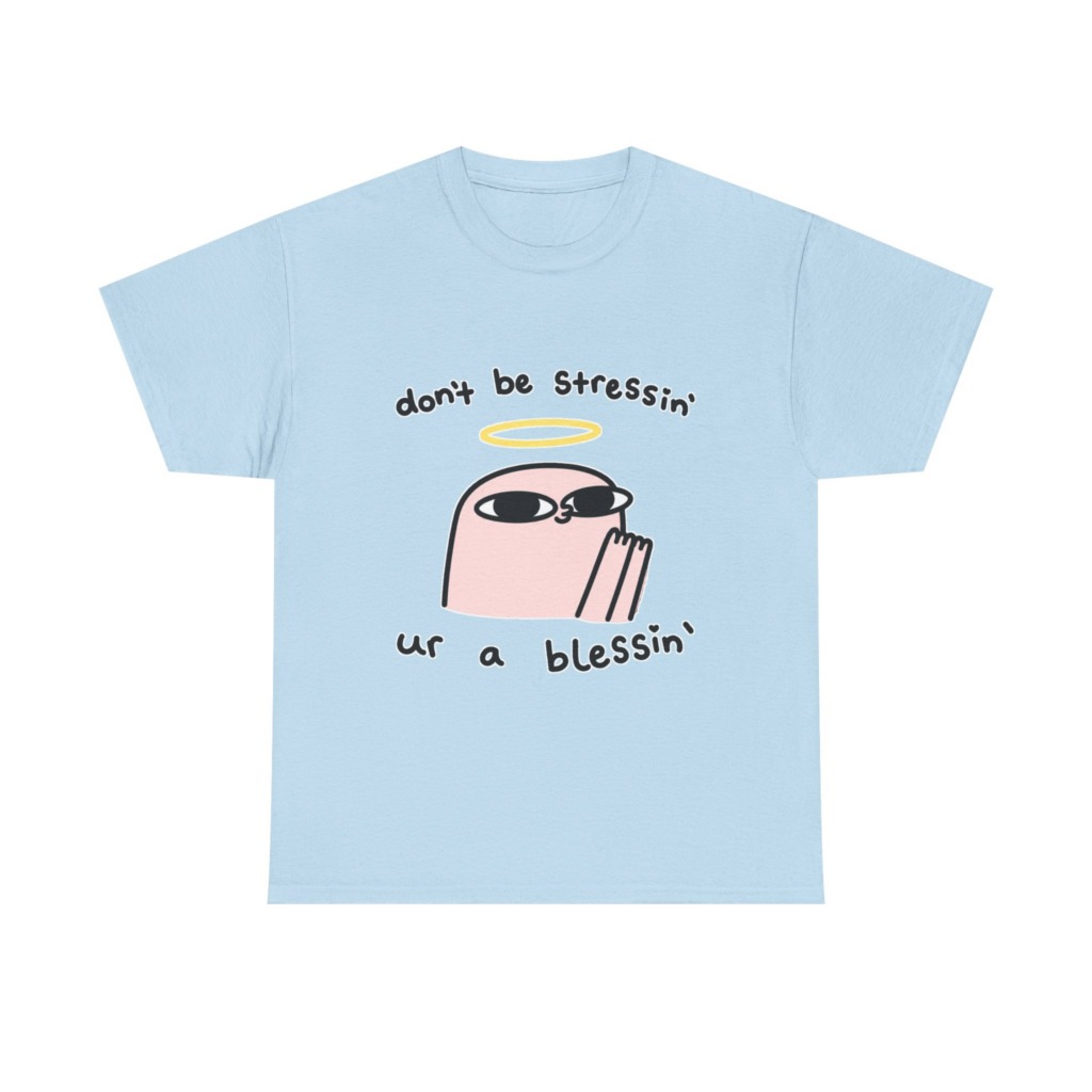 White Halo Blob 'Don't Be Stressin'' Graphic Tee