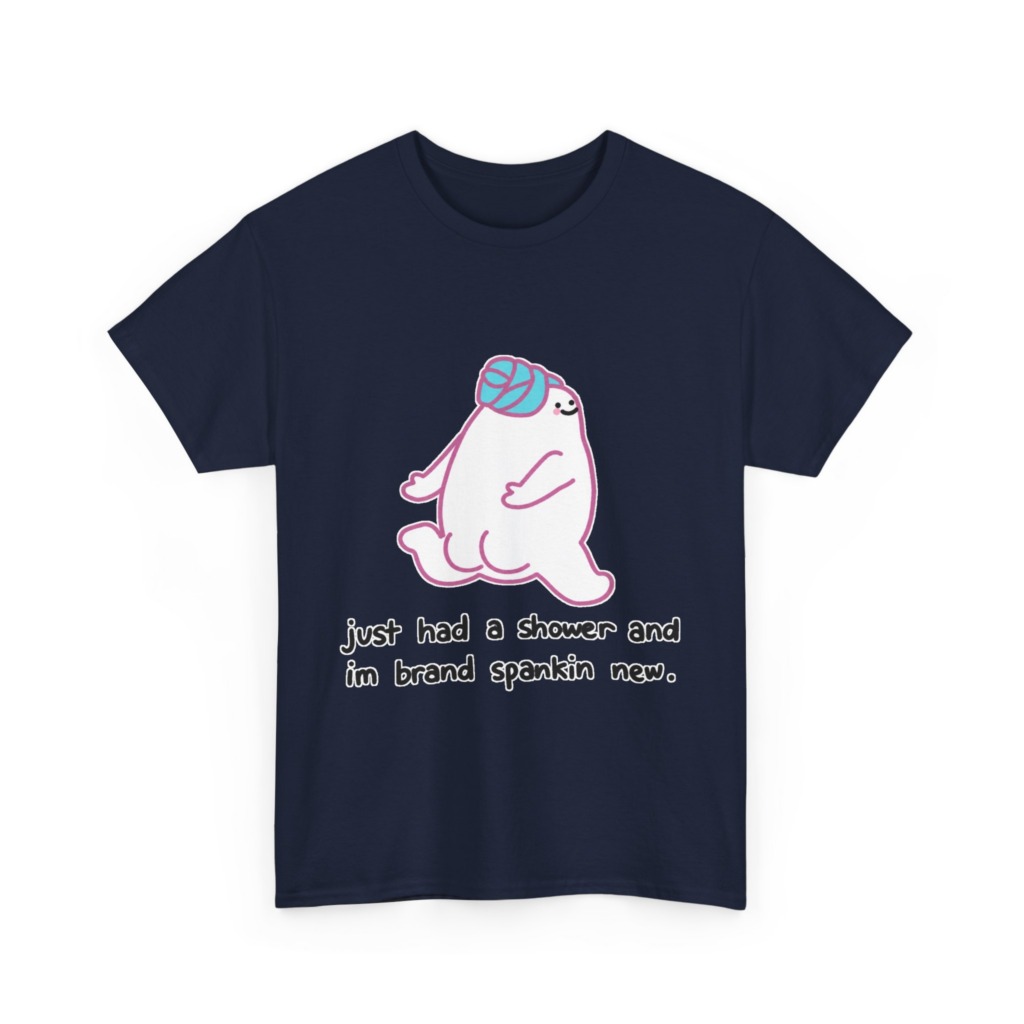 T-Shirt: Shower Blob 'Brand Spankin' New' Graphic
