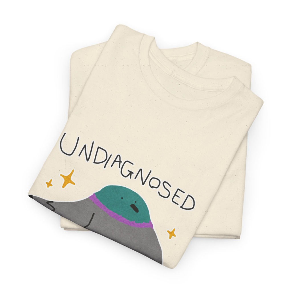 T-Shirt with Pigeon 'Undiagnosed' Graphic