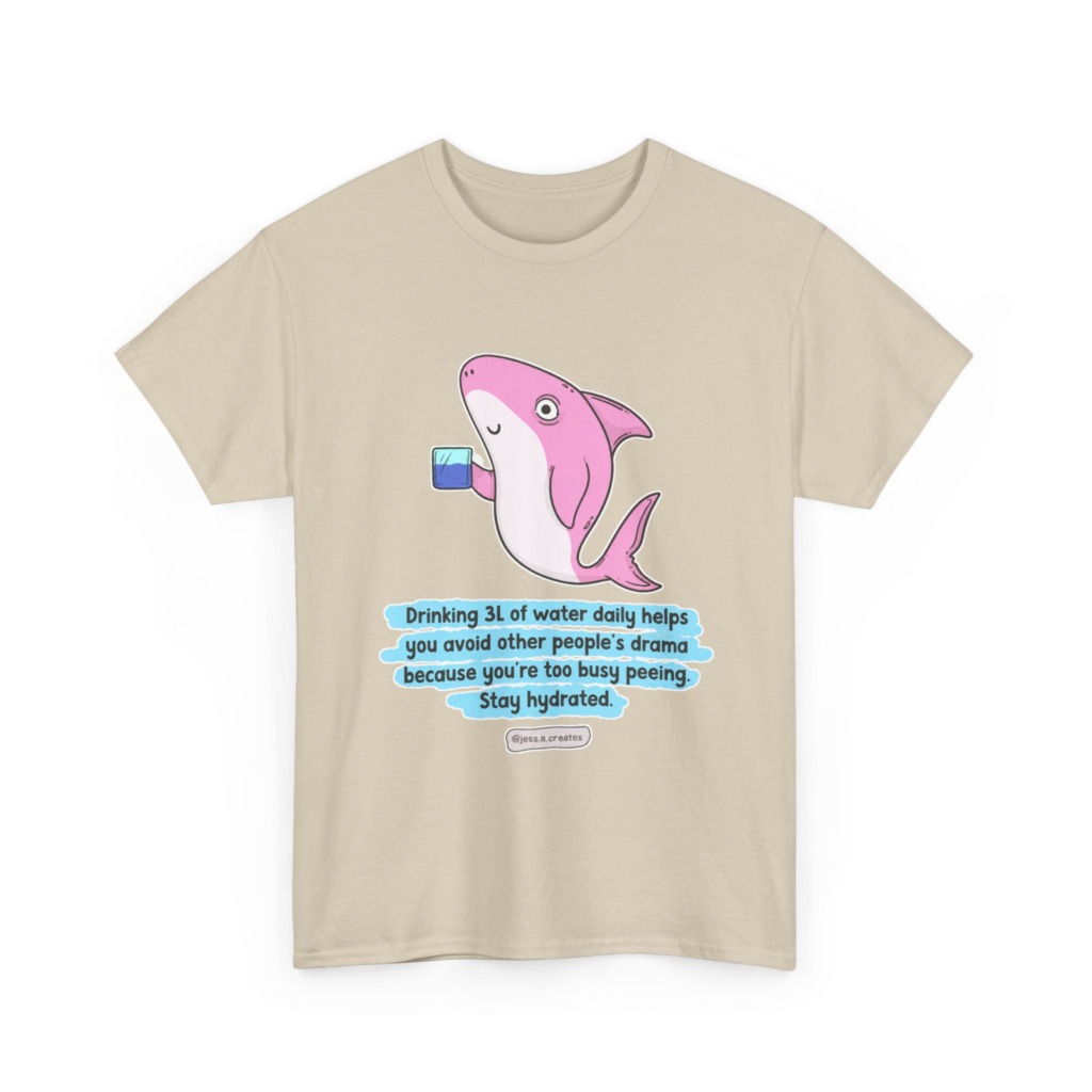 Pink Hydrated Shark Graphic Tee