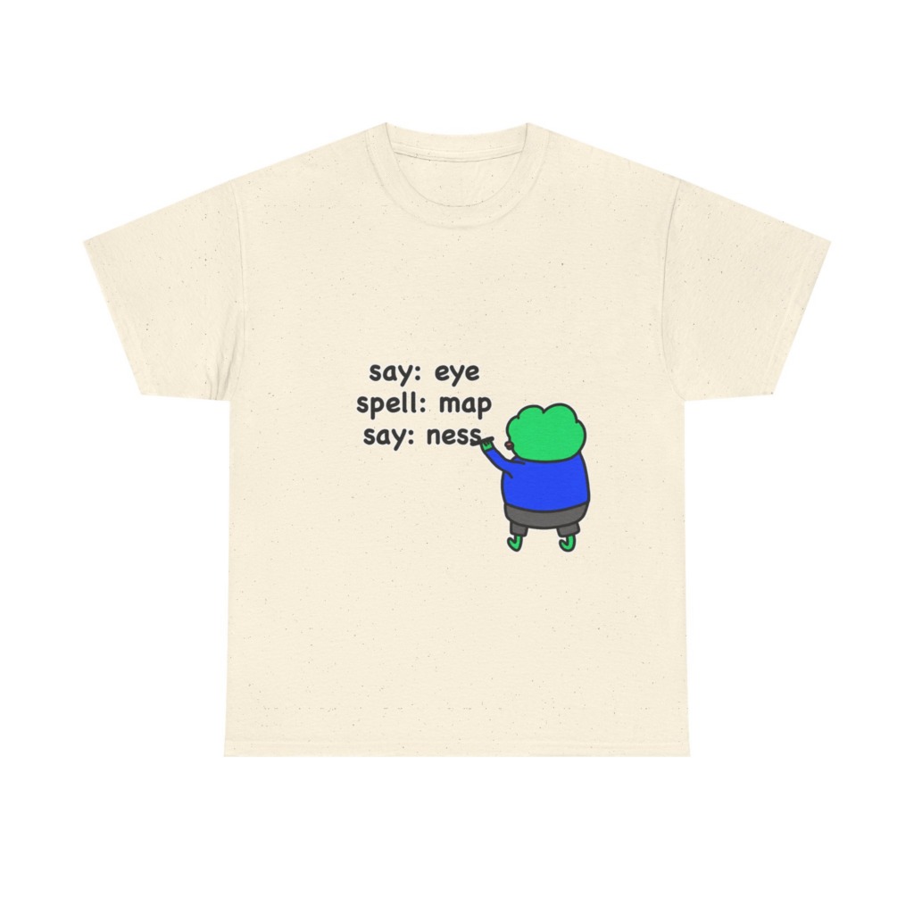 Eye Map Ness" Funny Character Graphic T-Shirt