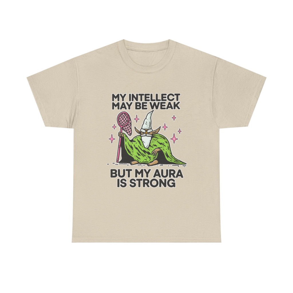 Intellect Weak Aura Strong Wizard Graphic T-Shirt