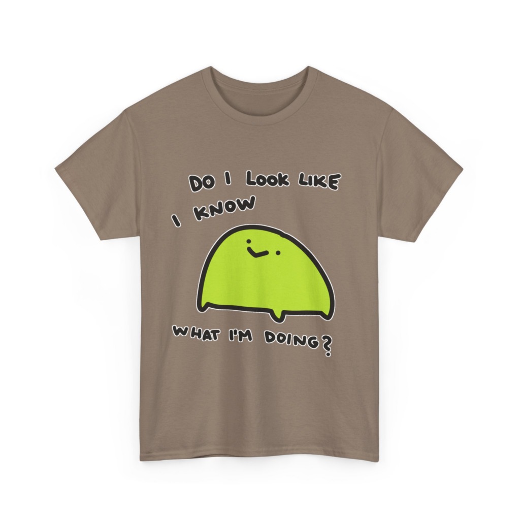 T-Shirt: 'Do I Look Like I Know' Lime Green Blob