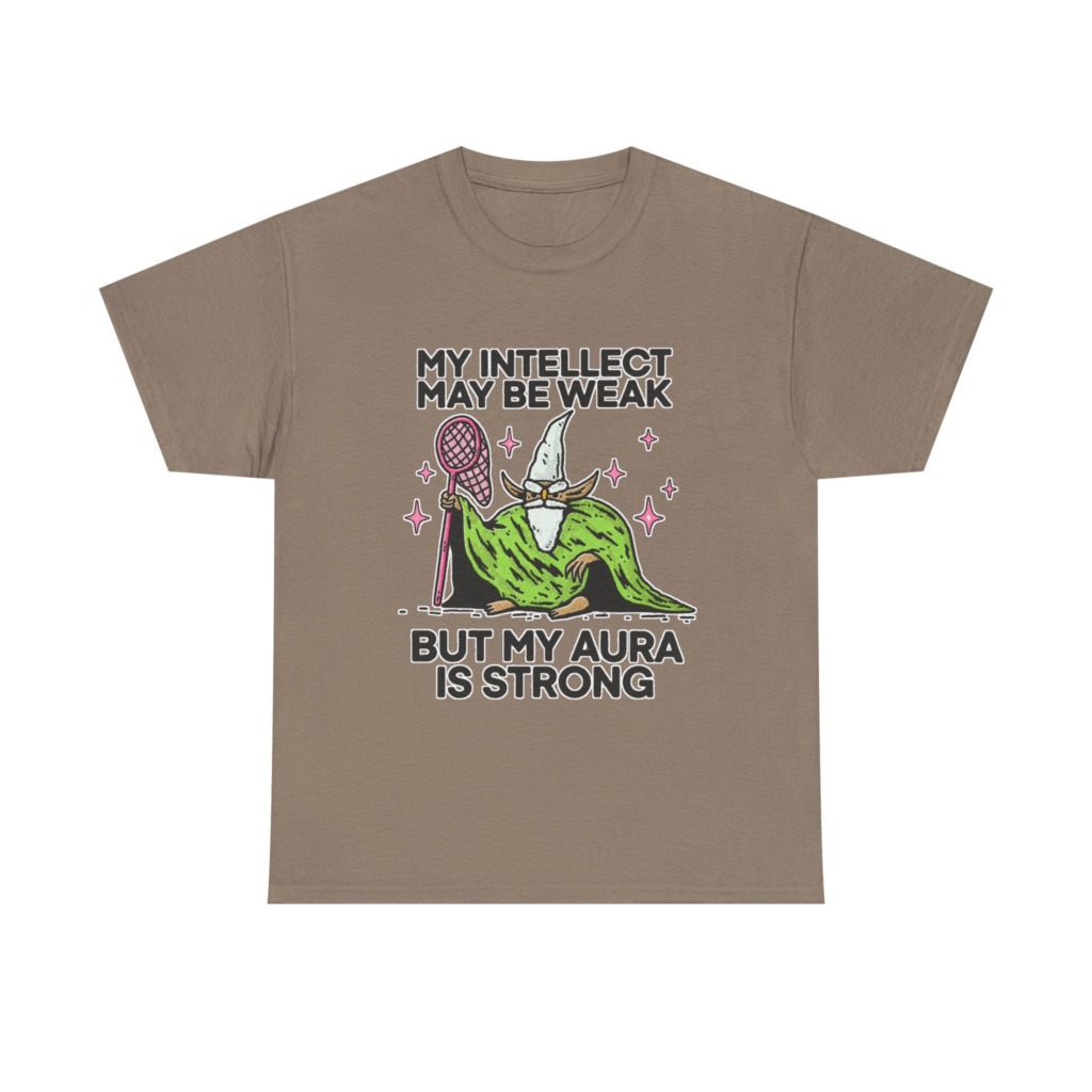 Intellect Weak Aura Strong Wizard Graphic T-Shirt