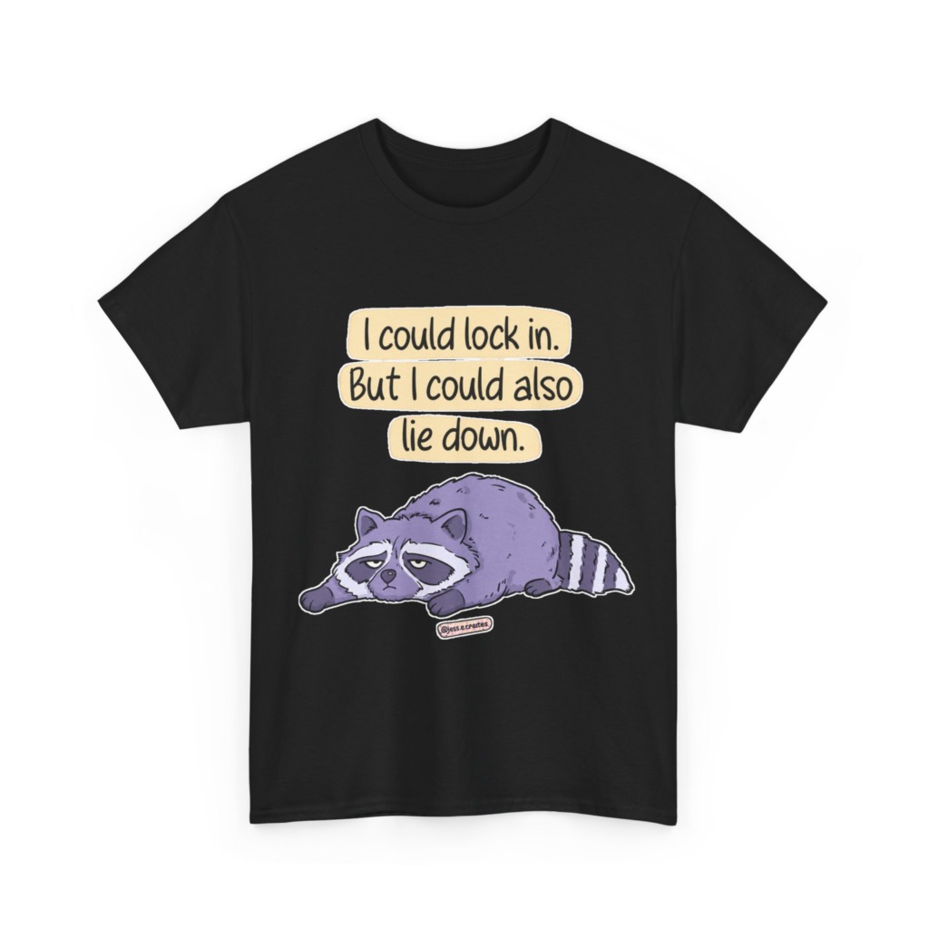 Raccoon "I Could Lie Down" Graphic Tee