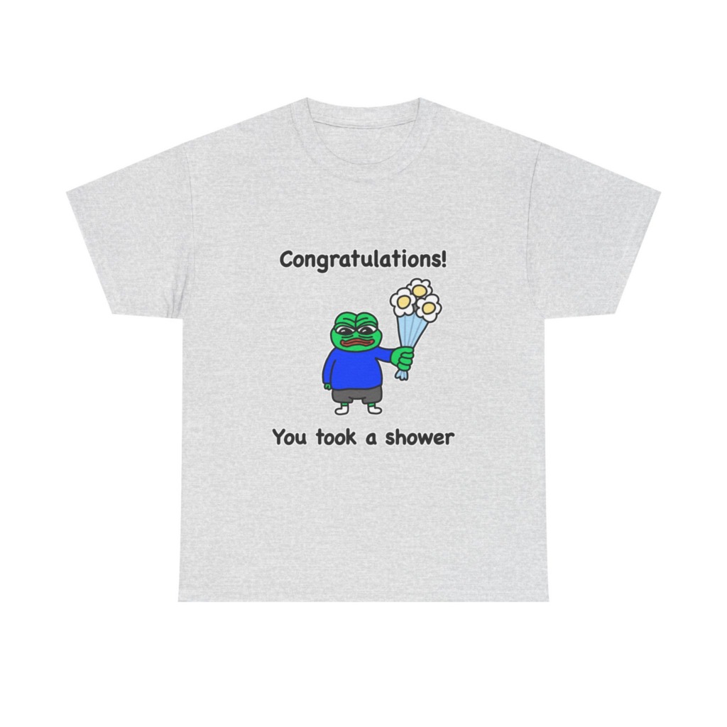 Pepe the Frog Shower Celebration Graphic T-Shirt