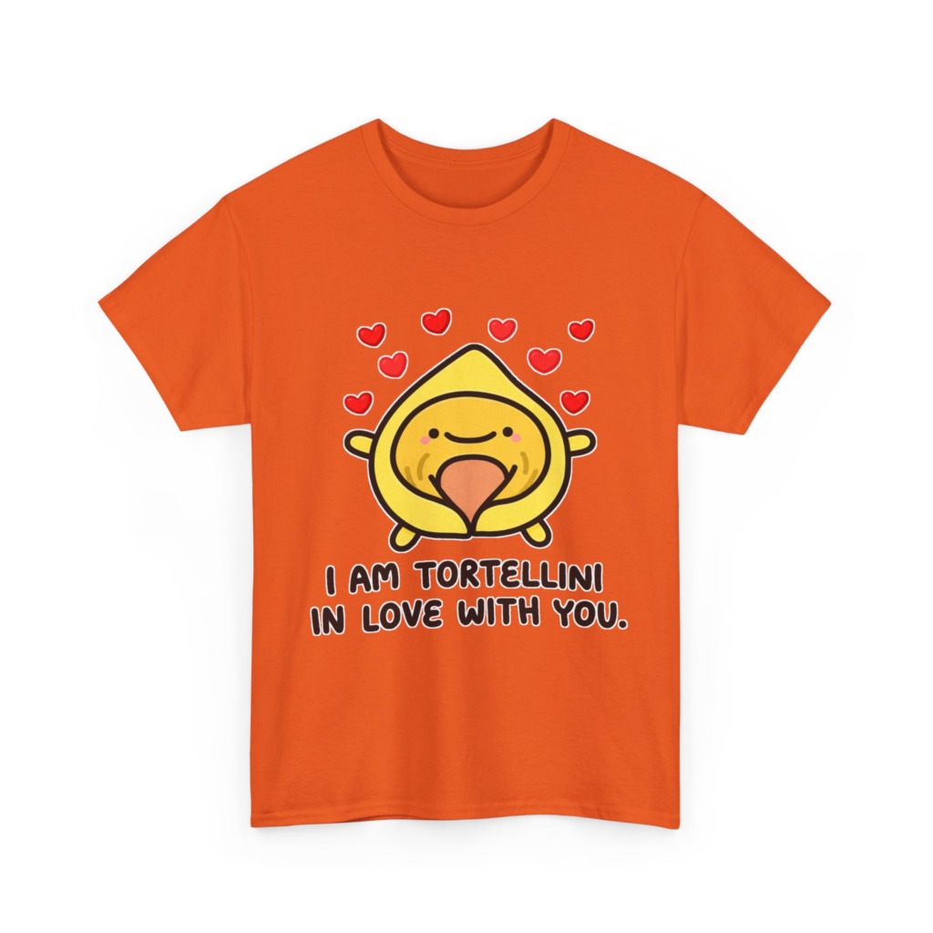 T-Shirt with Tortellini in Love Graphic
