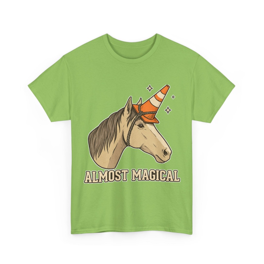T-Shirt: Almost Magical Traffic Cone Unicorn