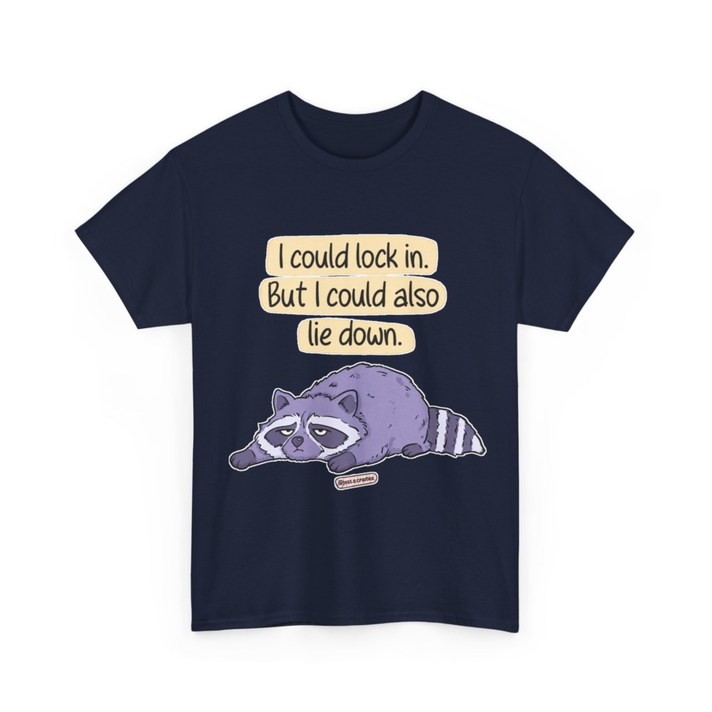 Raccoon "I Could Lie Down" Graphic Tee
