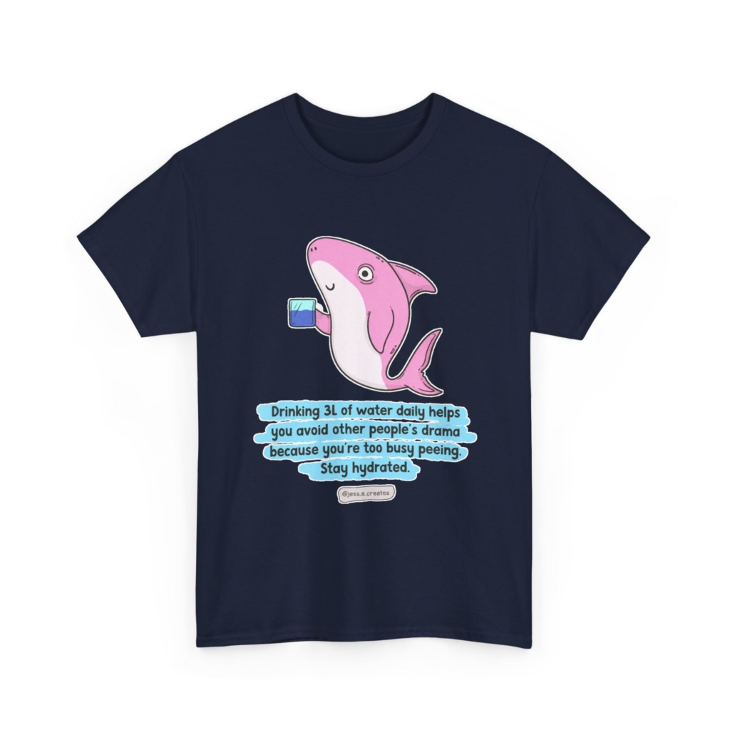 Pink Hydrated Shark Graphic Tee