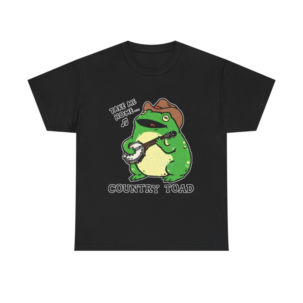 Country Toad Banjo Frog Graphic T-Shirt