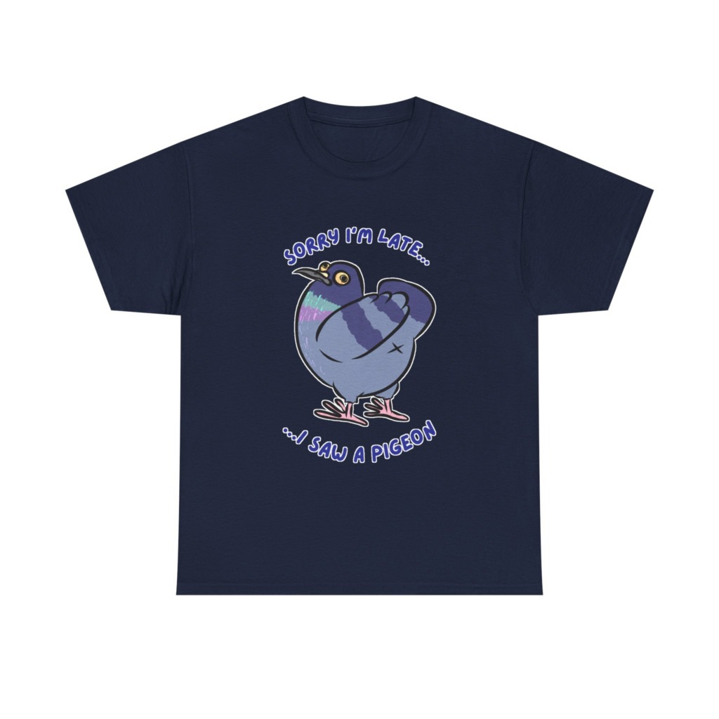 Pigeon 'Sorry I'm Late' Graphic T-Shirt