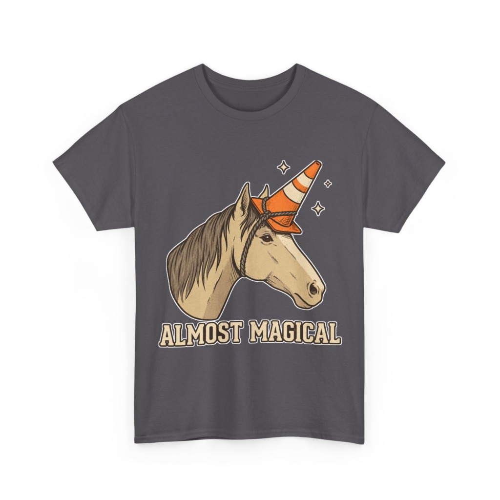 T-Shirt: Almost Magical Traffic Cone Unicorn