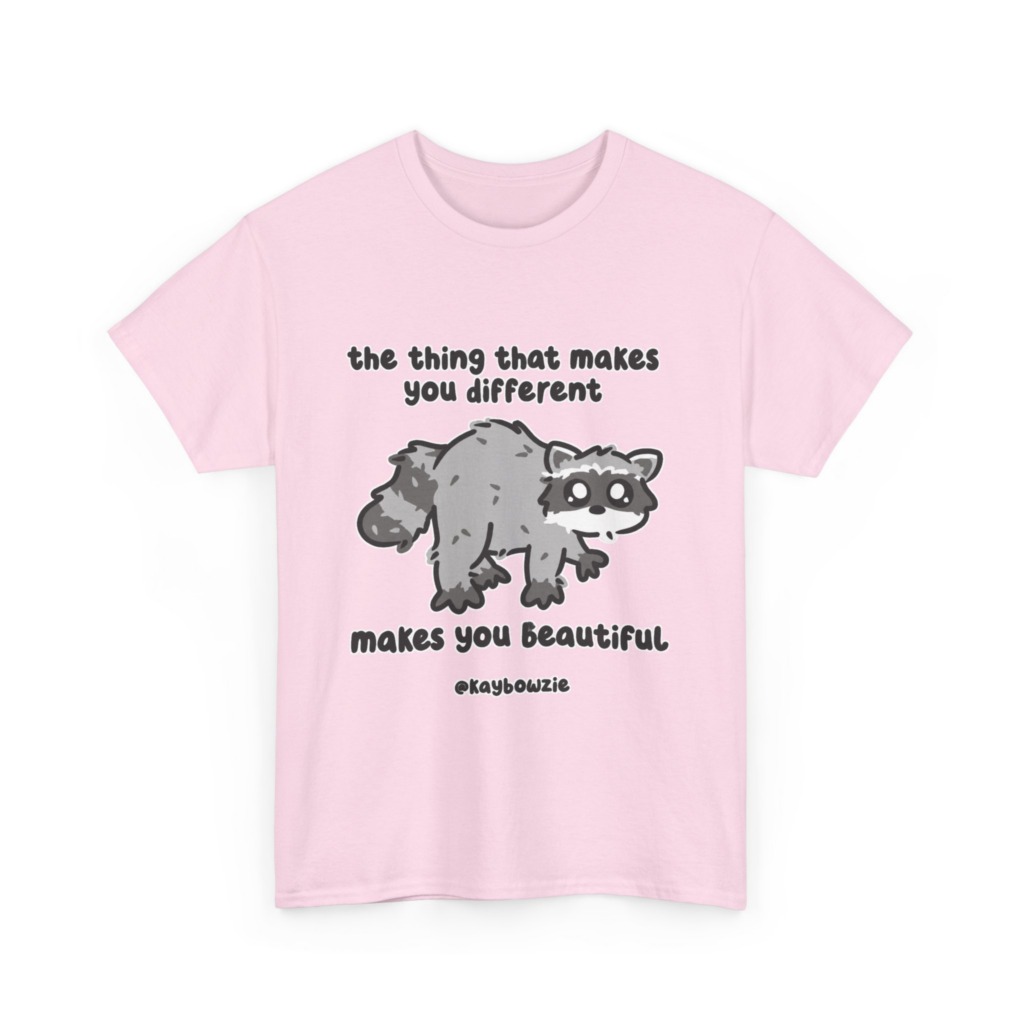 Raccoon 'Different Makes You Beautiful' Graphic Tee