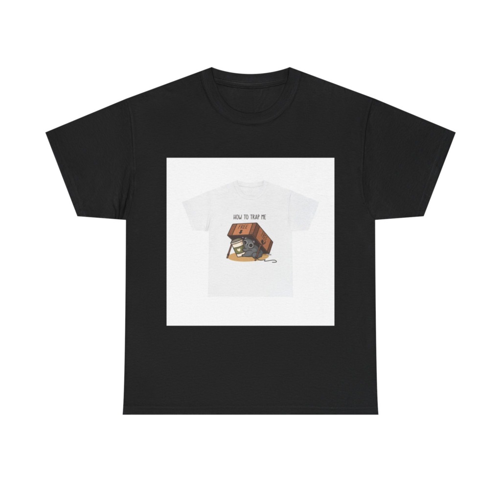 T-Shirt: How to Trap Me Cat & Coffee Graphic