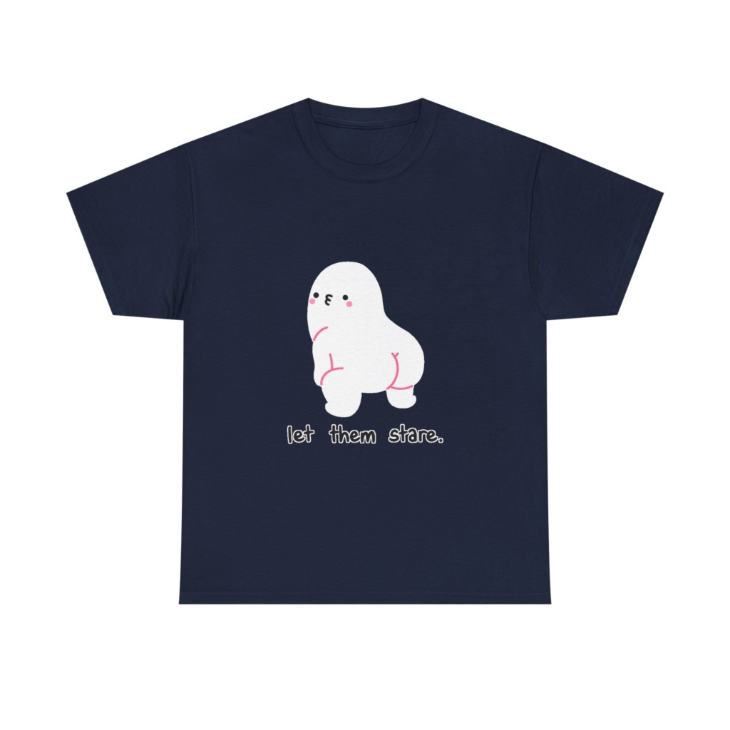 White "Let Them Stare" Creature Graphic Tee