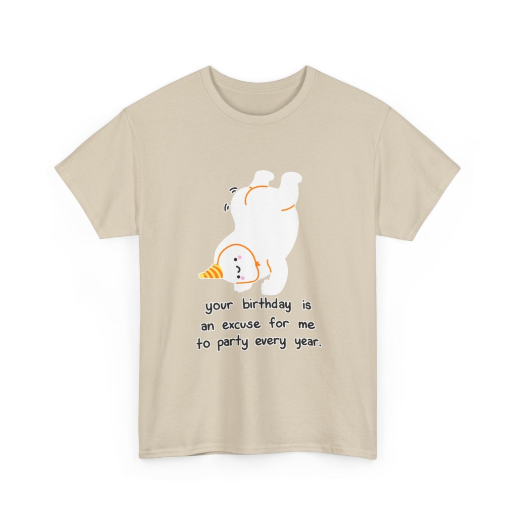 White Upside Down Party Character T-Shirt