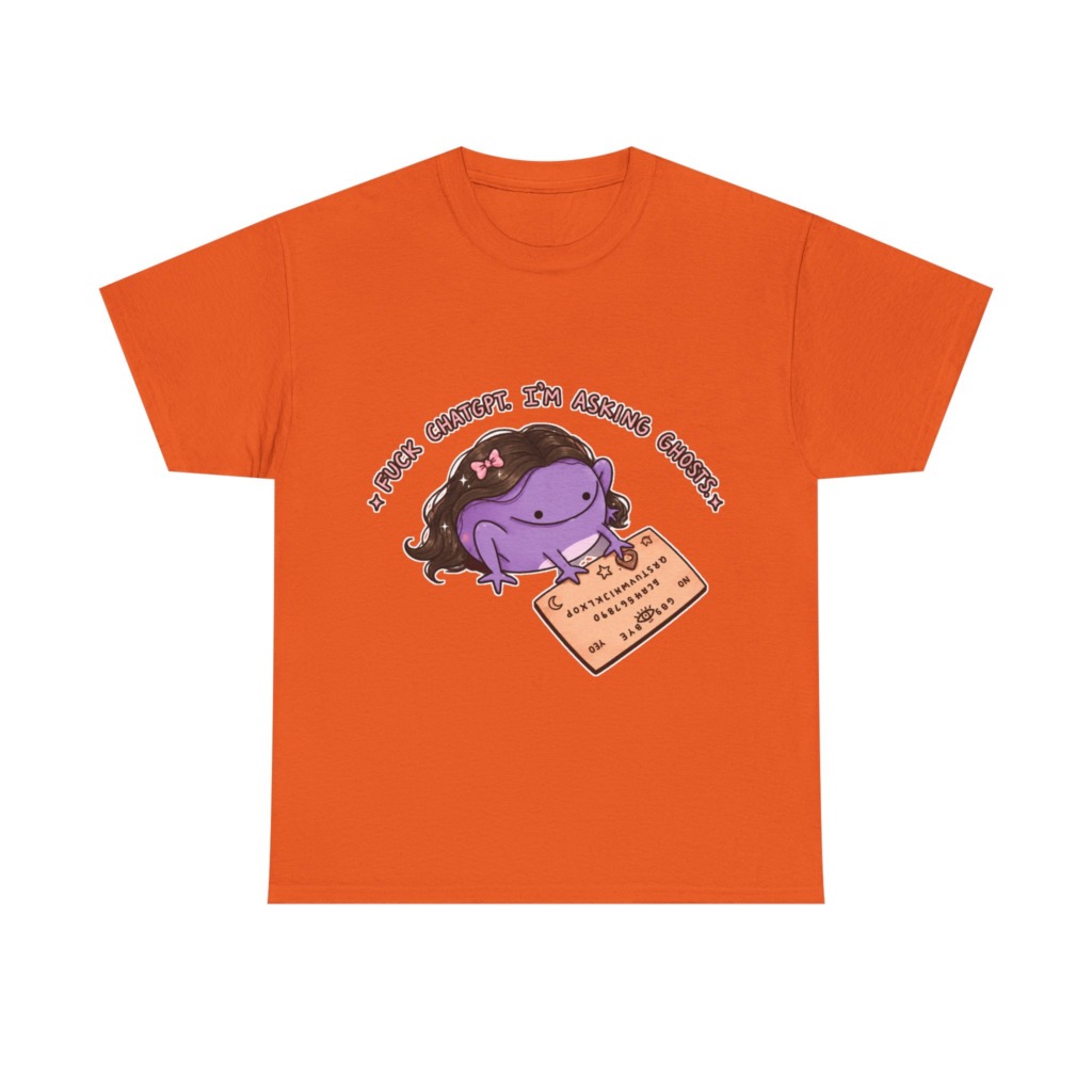 T-Shirt: Purple Frog 'Fuck ChatGPT' Ouija Design